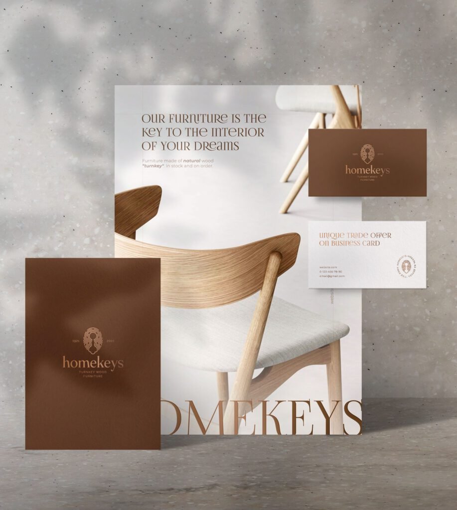 Nkzt creative agency document mockups created for homekeys company