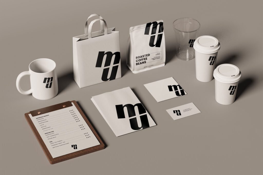 Nkzt creative agency collateral designs for mucafe